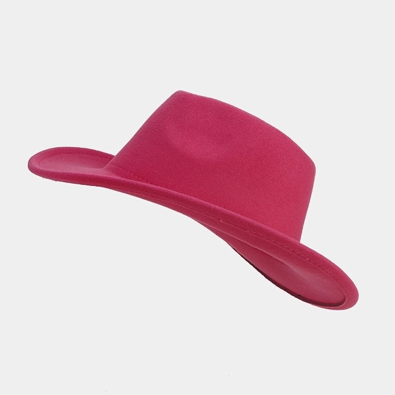 Unisex Retro Classic Style Solid Color Big Eaves Fedora Hat