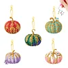 5pcs DIY Halloween Pumpkin Diamond Painting Double Sided Keychains