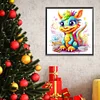 (40*40cm)Colourful Dinosaur - Round Partial AB Drill Diamond Painting