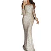 Woman Sequin Evening Dress Long Sleeve Dress