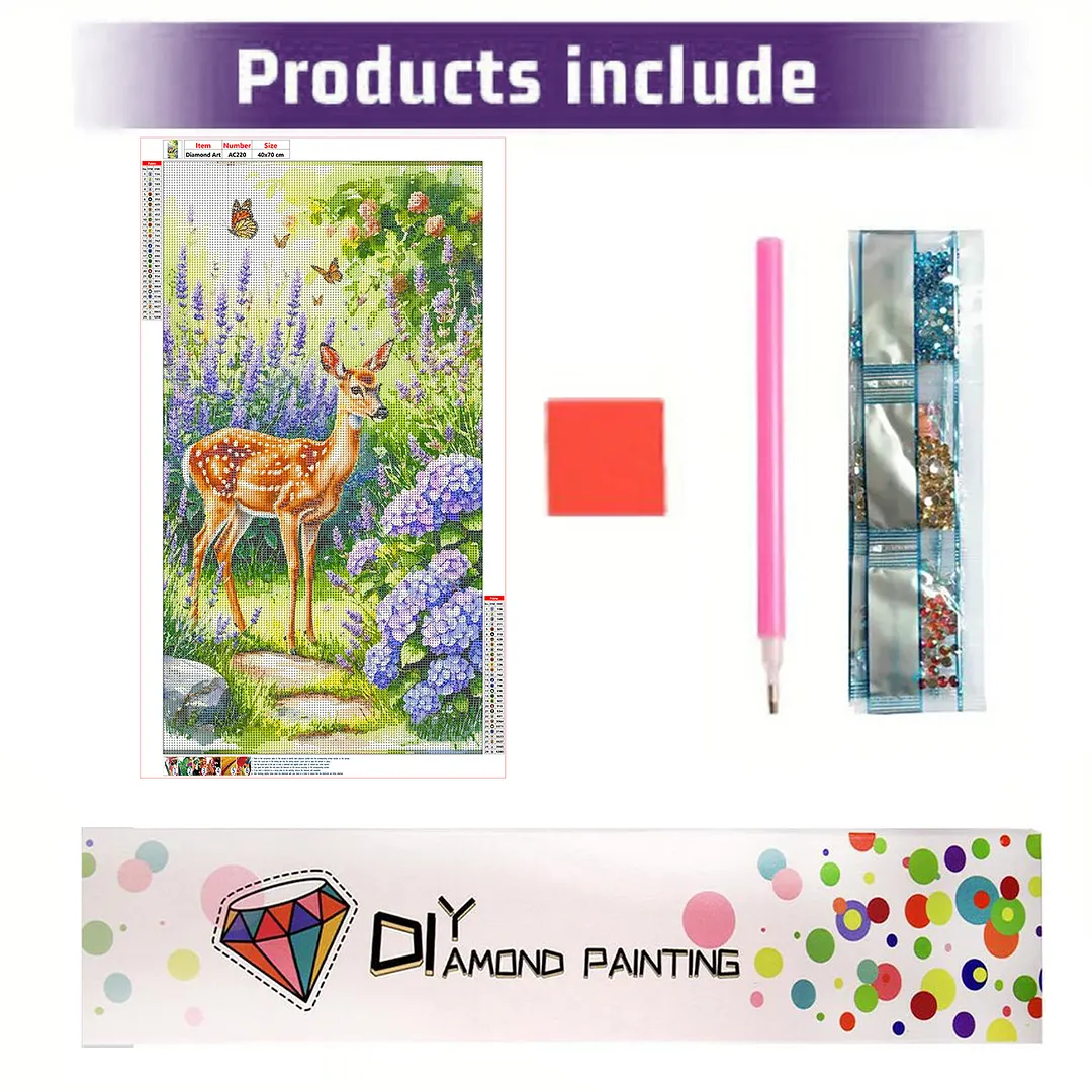 Deer 5D Full Round Drill DIY Diamond Painting Kit for Adults 40x70CM