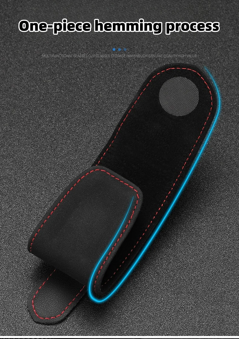 High-end suede car glasses protective clip