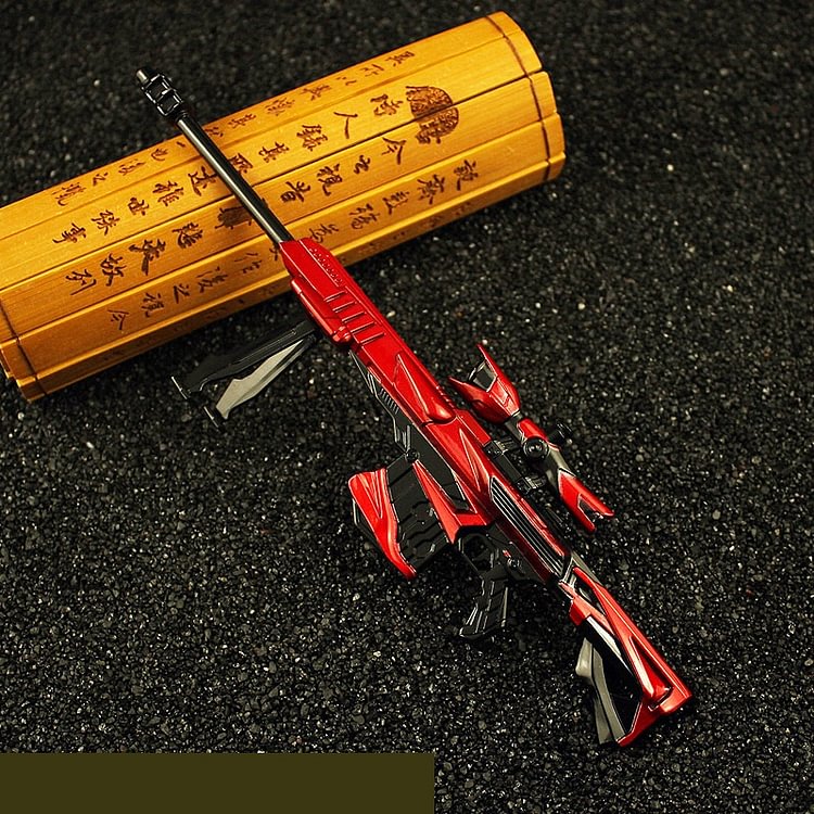 ToyTime Black Knight Destroys Barrett Assassin God Rifle Model Alloy Weapon Non Launching Toy Keychain For Birthday Gift