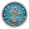 DIY Pearl Painting Art Kit,Round Dust-proof Outer Frame with Tassel Hanging Kit