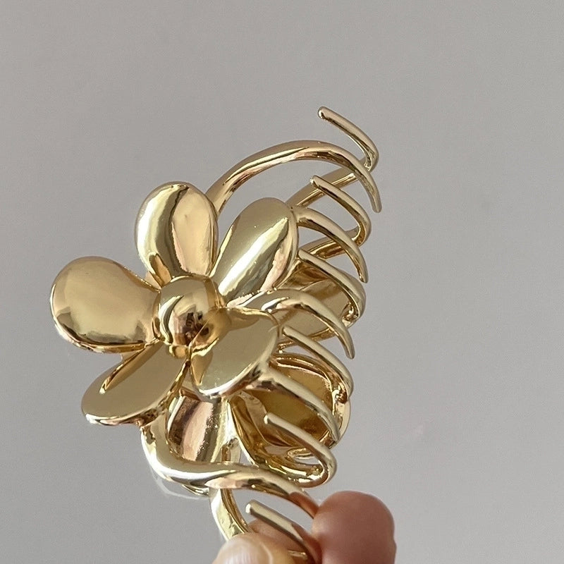 Classic Style Korean Style Flower Alloy Plating Hair Claws