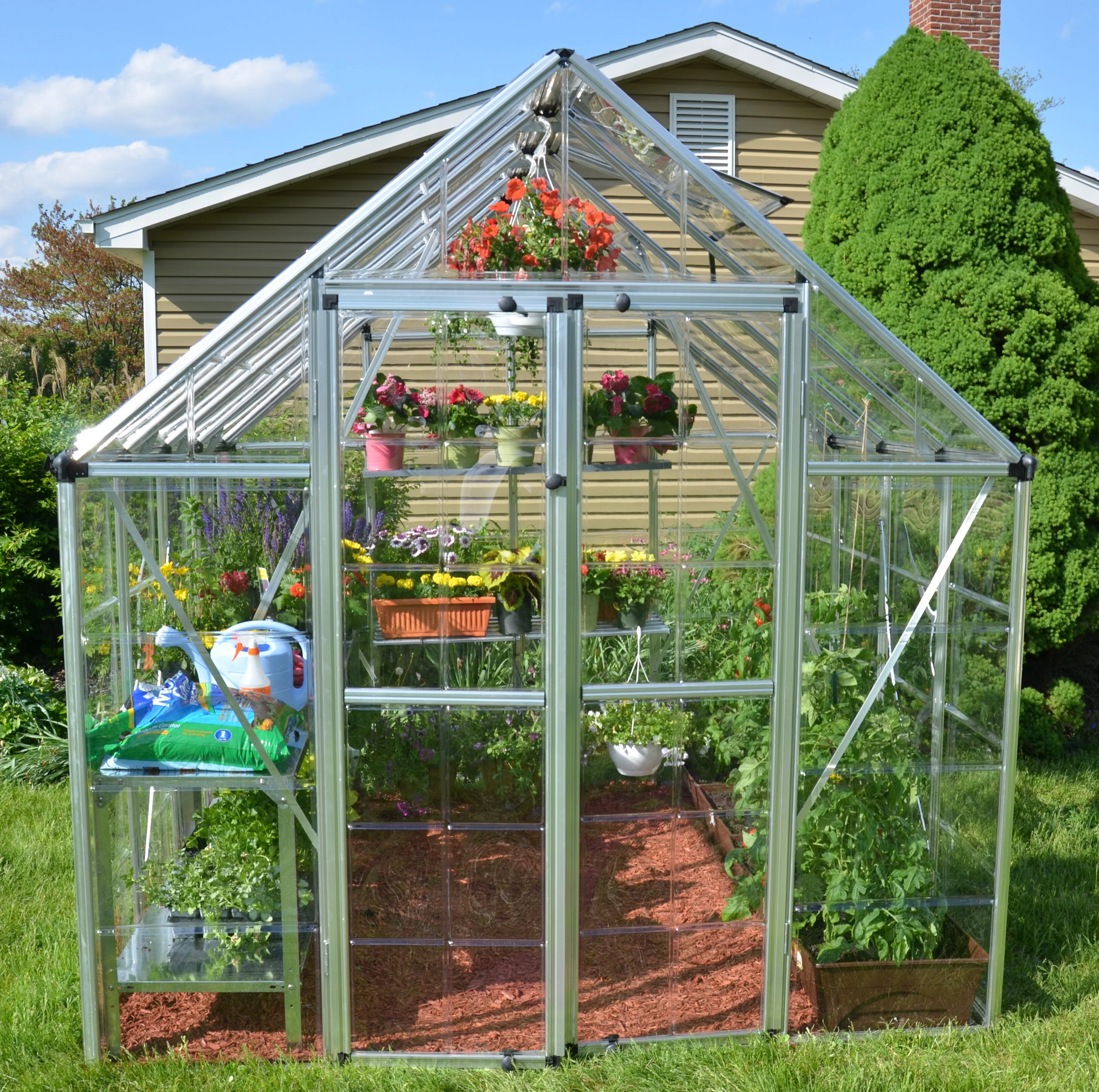 Large Double Doors, Tall Peak and High Side Walls