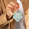 5pcs Double Side Diamond Painting Special-shaped Drill Heart Keychain Kits
