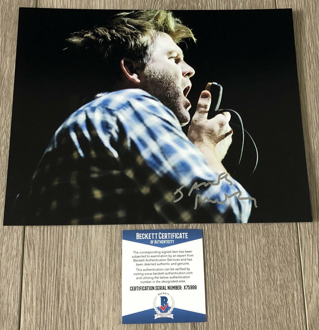 JAMES MURPHY SIGNED AUTOGRAPH LCD SOUNDSYSTEM 8x10 Photo Poster painting w/PROOF BECKETT BAS COA