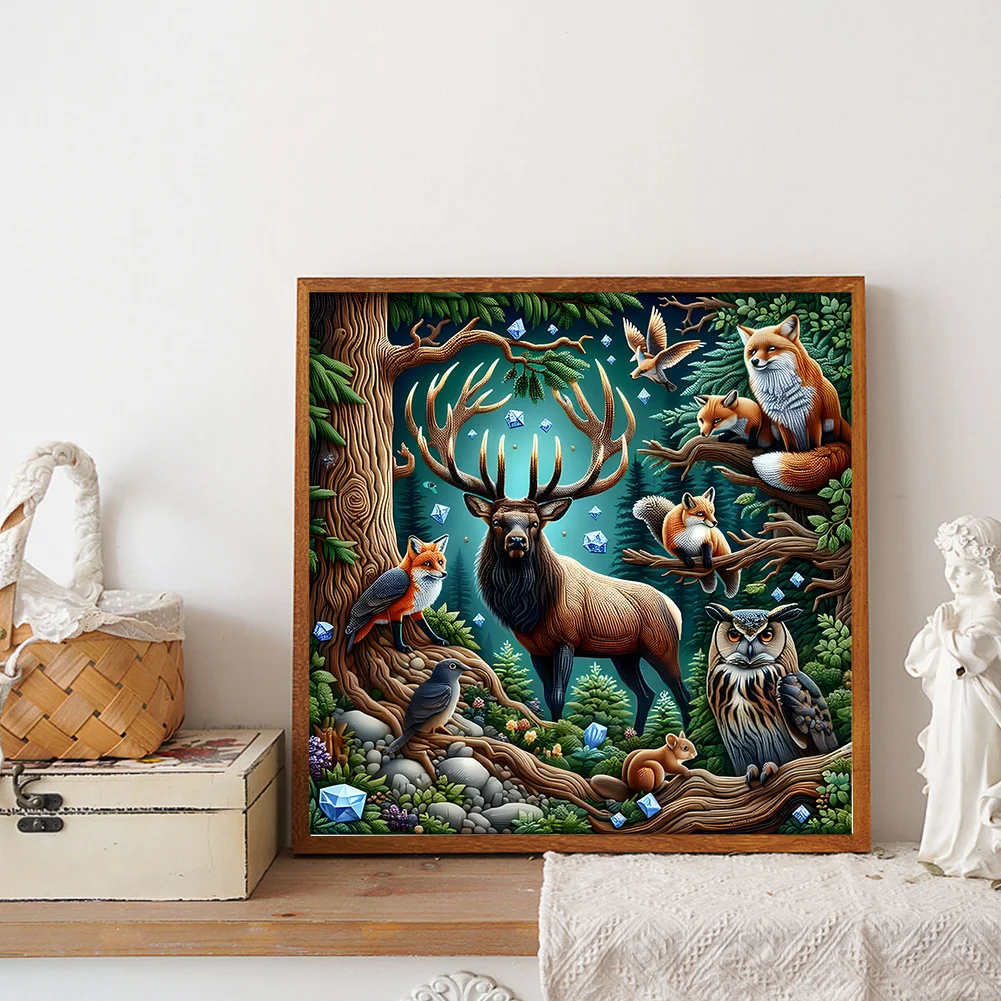 Diamond Painting - Full Round Drill - Reindeer(Canvas|40*40cm)