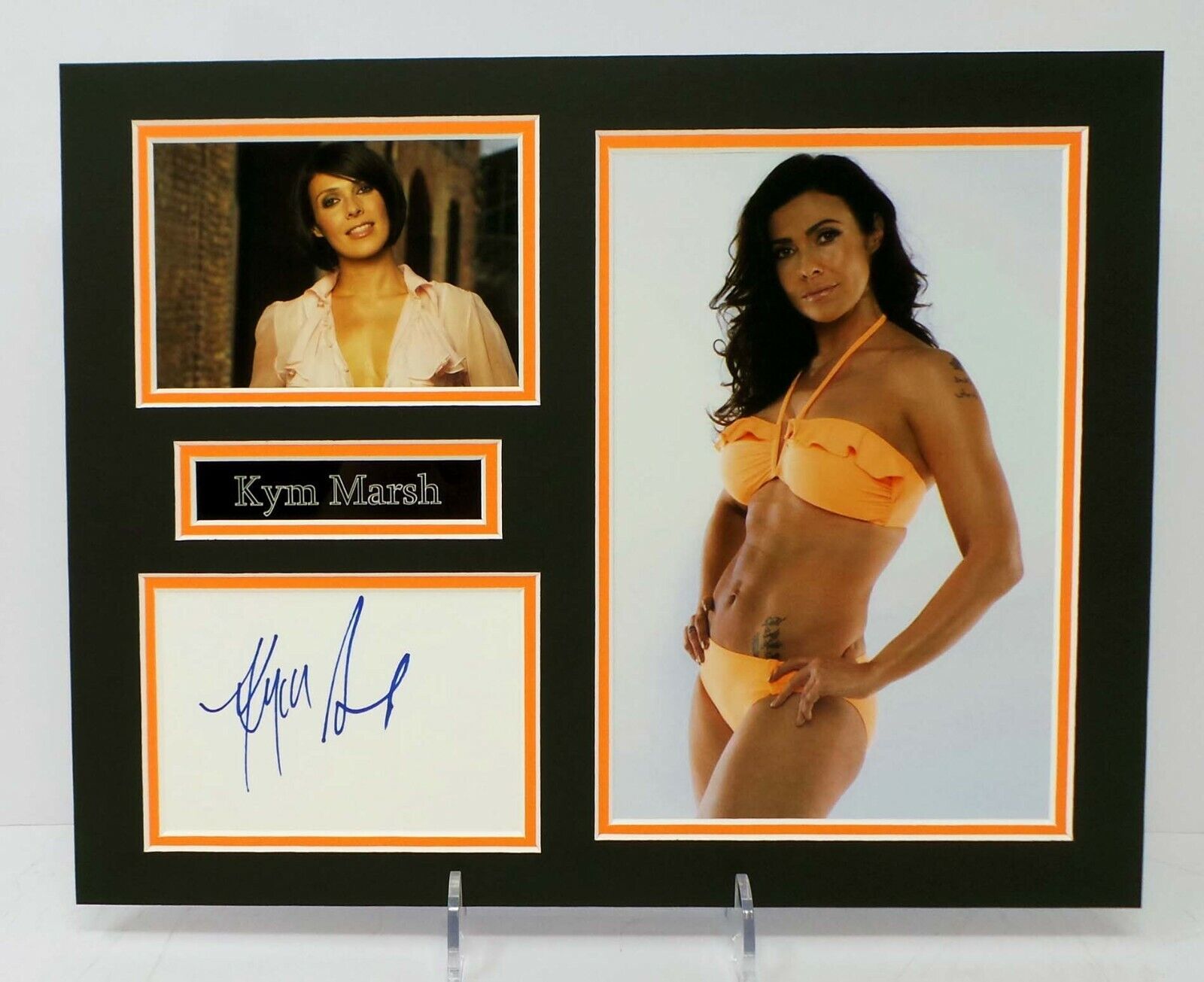 Kym MARSH Signed Mounted Sexy Photo Poster painting Display 2 AFTAL RD COA Hearsay Coronation St