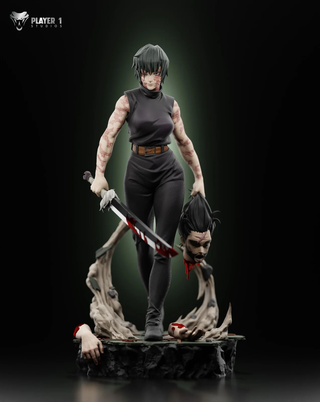 maki 1/6 & 1/4 Scale Maki Zenin - Jujutsu Kaisen Resin Statue - Player