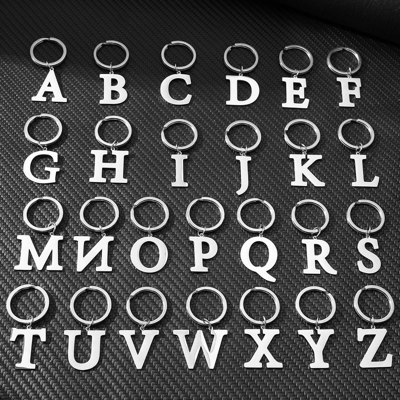 Basic Minimalist Letter 304 Stainless Steel Polishing Unisex Bag Pendant Keychain