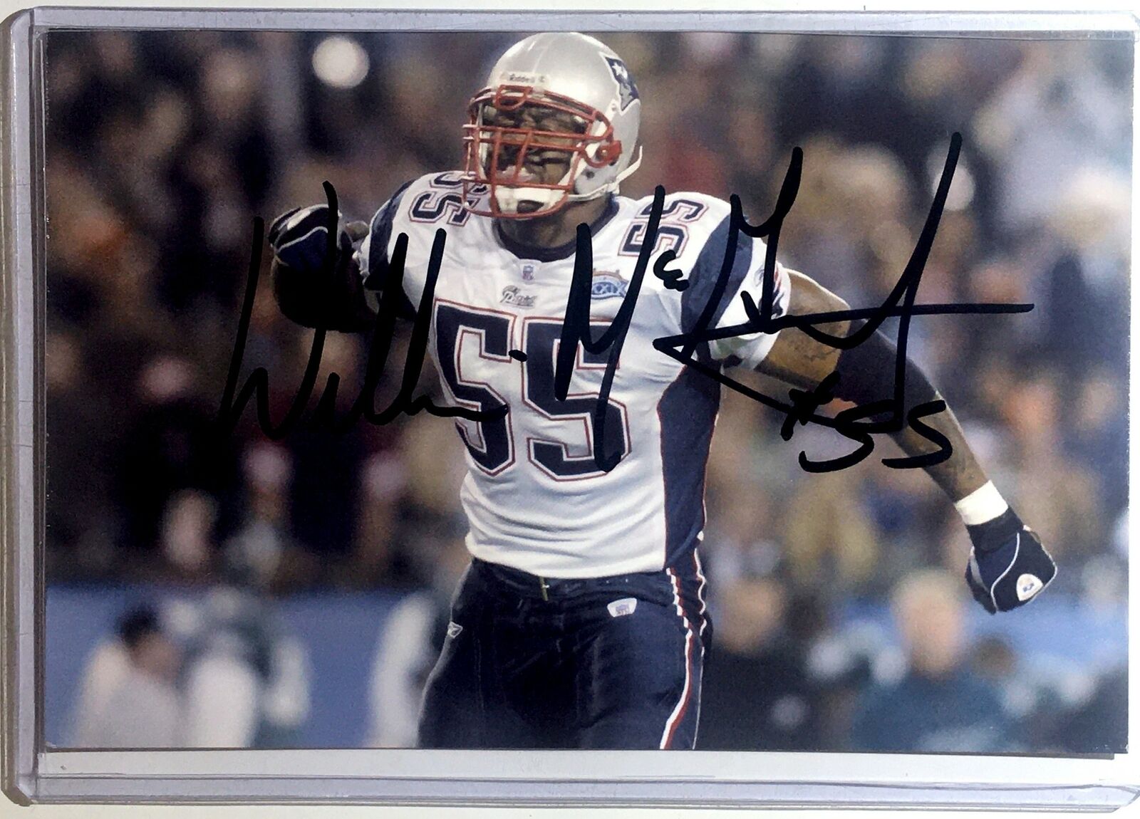 Willie McGinest Signed 4x6 Photo Poster painting New England Patriots USC Trojans Autograph Auto