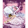 9CT Full Beaded Cross Stitch Kit - Swan Dance(43*54cm)、[Everydayedeals]
