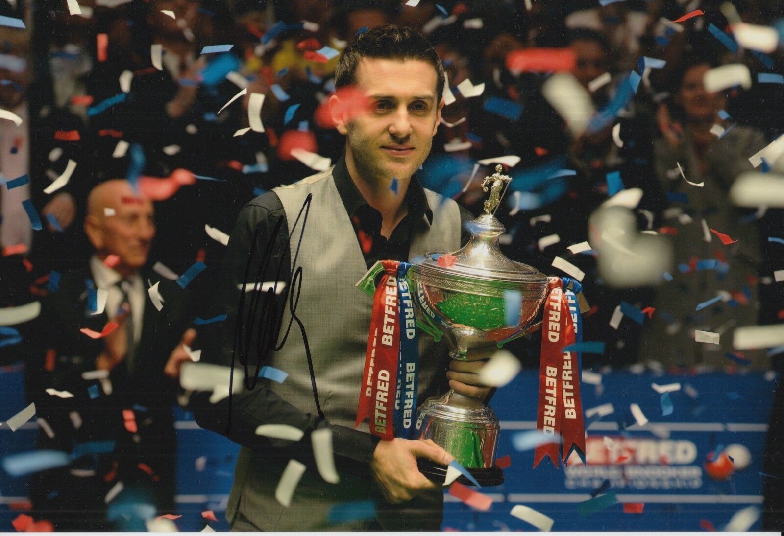 MARK SELBY HAND SIGNED 12X8 SNOOKER Photo Poster painting 1.