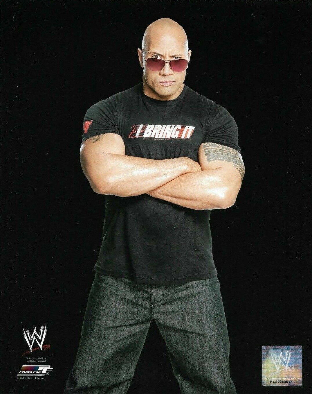 WWE THE ROCK OFFICIAL LICENSED ORIGINAL 8X10 WRESTLING Photo Poster painting FILE Photo Poster painting 1