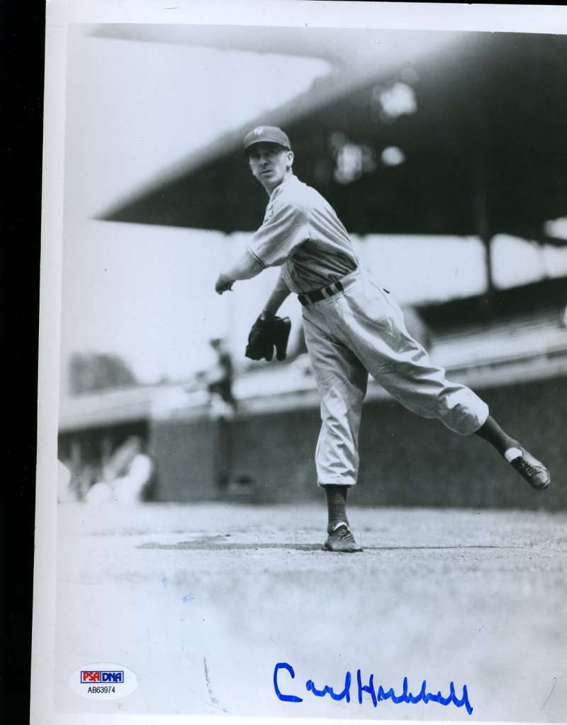 Carl Hubbell Psa/dna Signed Certed 8x10 Photo Poster painting Authentic Autograph