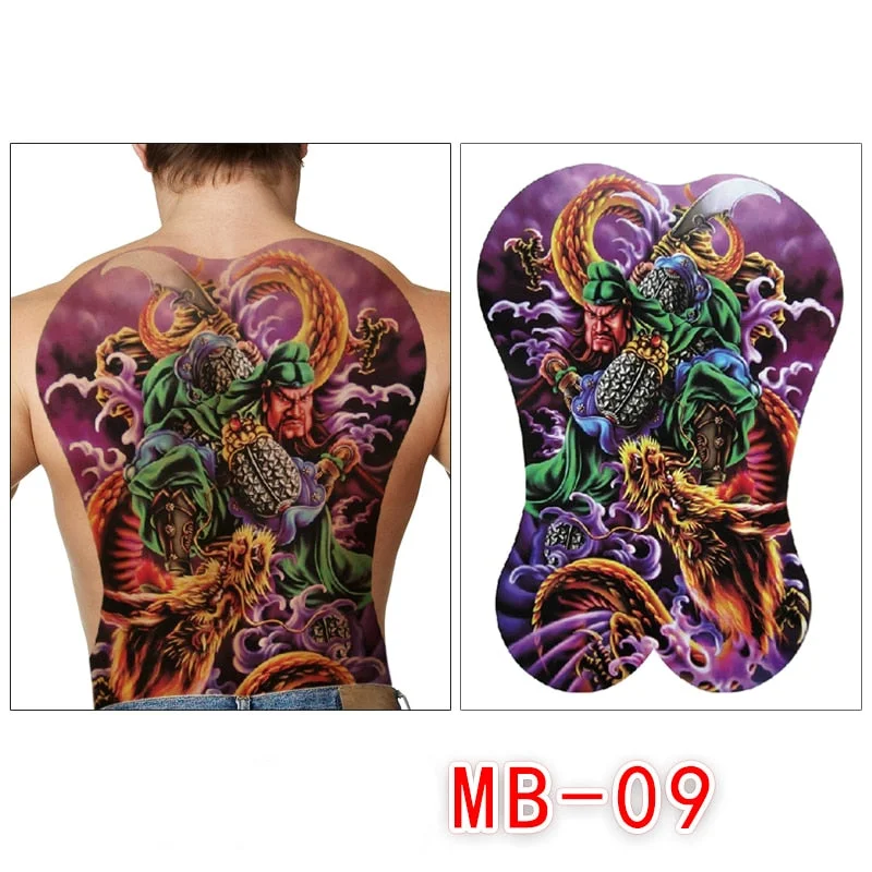 Waterproof temporary men tattoos tattoo full back large tatoo fake dragon girl tattoo body art sticker sexy decals transferable