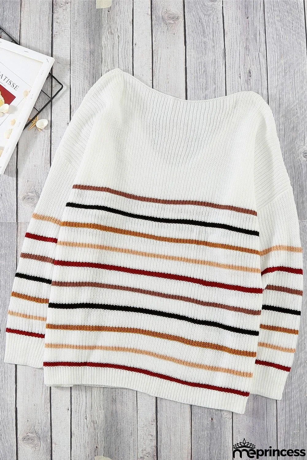 Multicolor Striped Knit Sweater