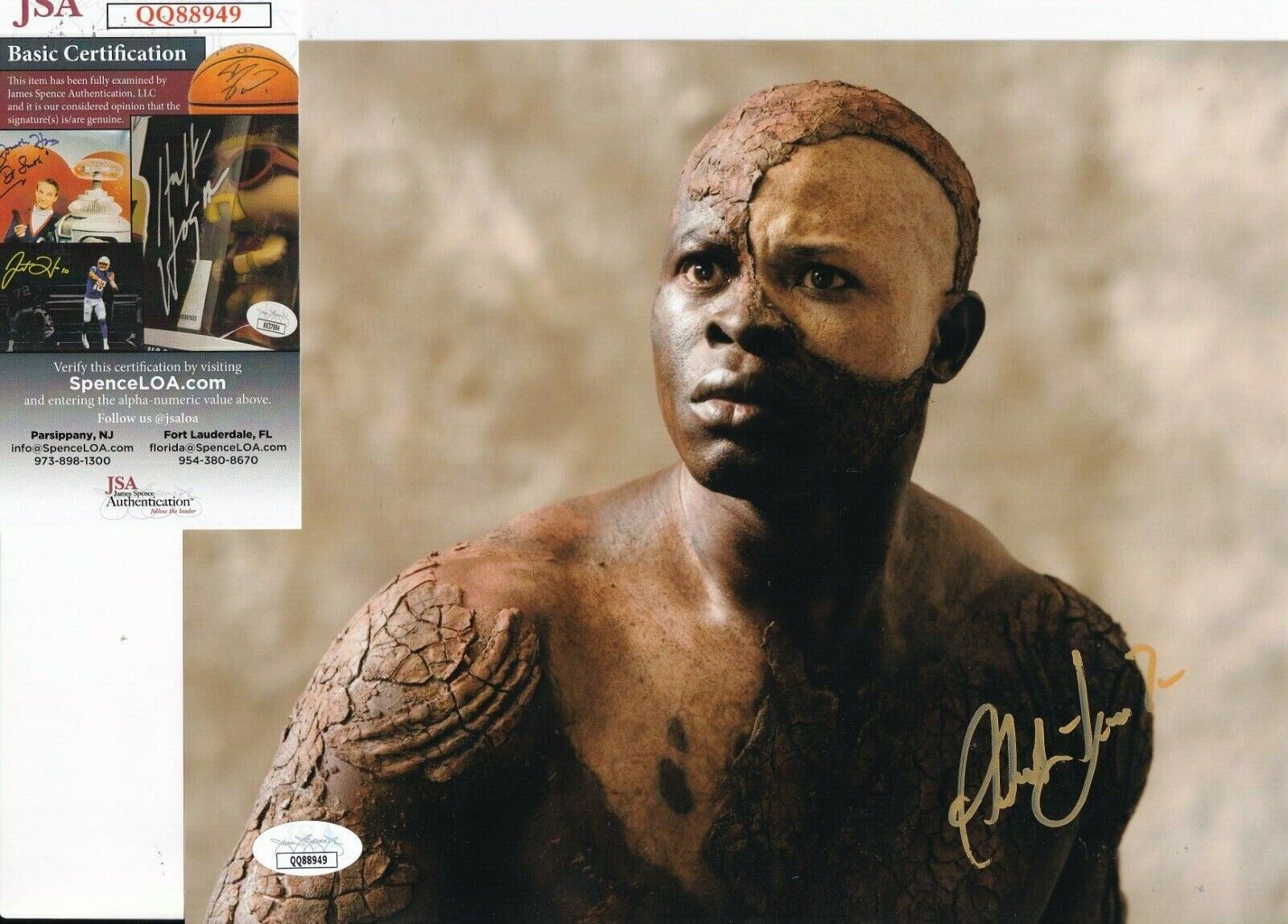 DJIMON HOUNSOU signed (THE TEMPEST) Caliban Movie 8X10 Photo Poster painting JSA QQ88949