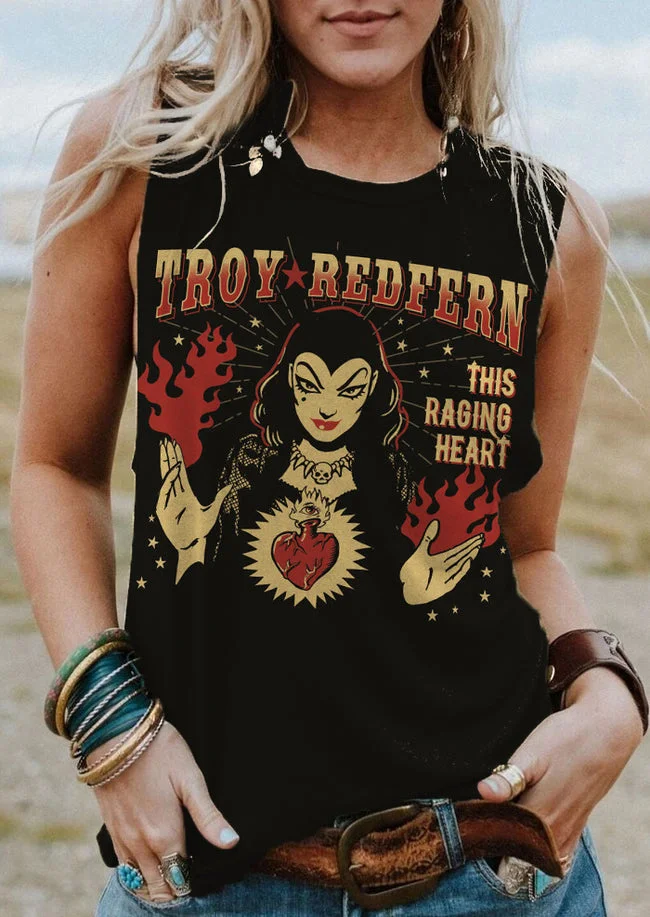 Women's Gothic Printed  Casual Vest