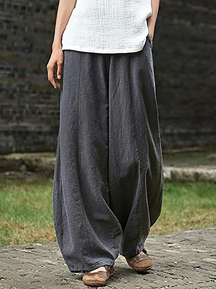 Oversized Casual Solid Bottoms Baggy Loose Long Pants