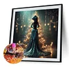 Cartoon Prinzessin und Weihnachtsbaum - runder Bohrer Diamantmalerei - 40*40cm