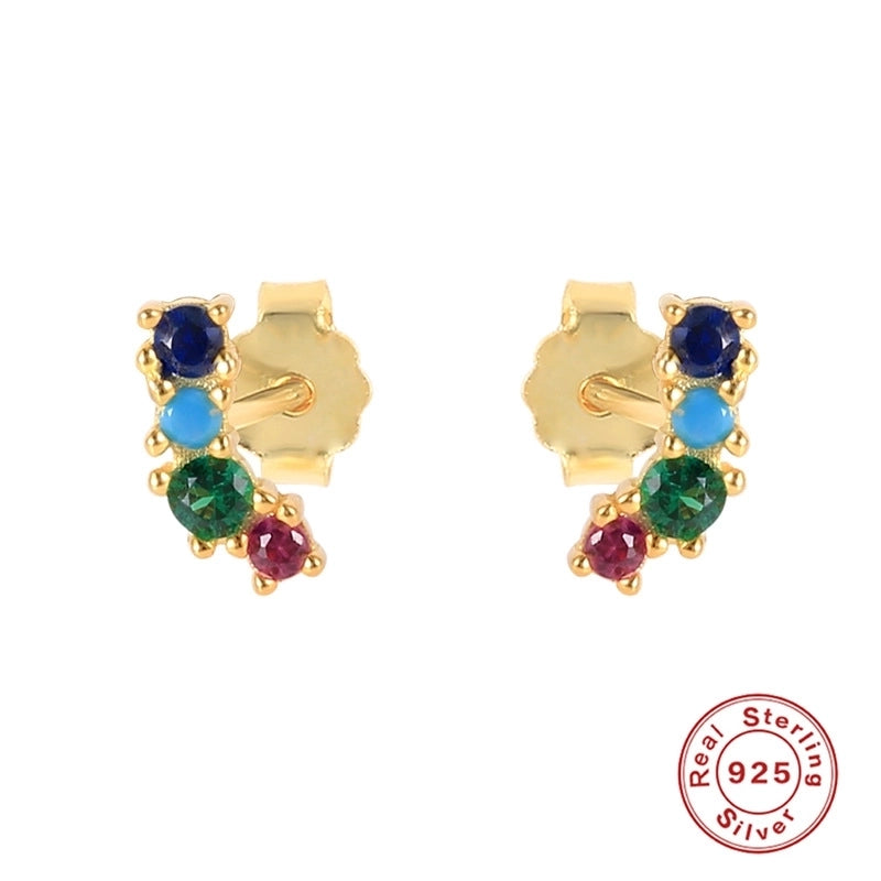 1 Pair 925 Sterling Silver Cartoon Earrings