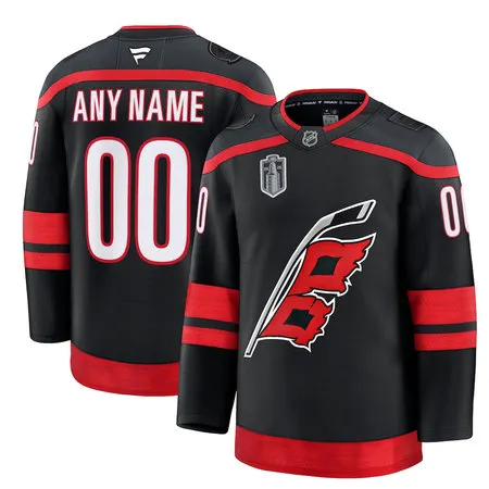 Youth Carolina Hurricanes  Black 2026 Stanley Cup Final Home Custom Jersey