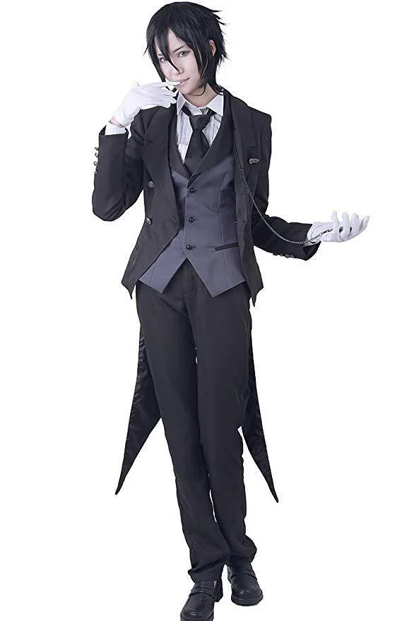 Black Butler Kuroshitsuji Sebastian Cosplay Costume
