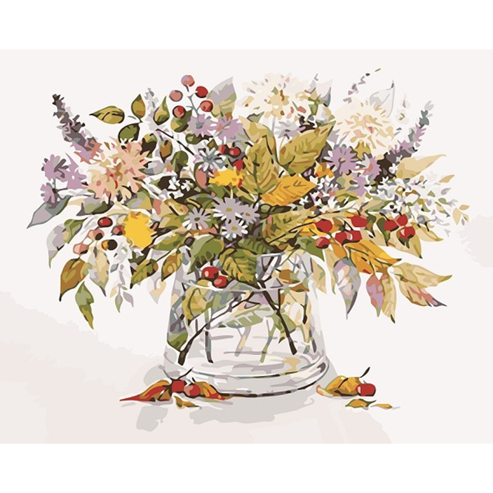 

50*40CM - Paint By Numbers - Flower in Vase, 501 Original