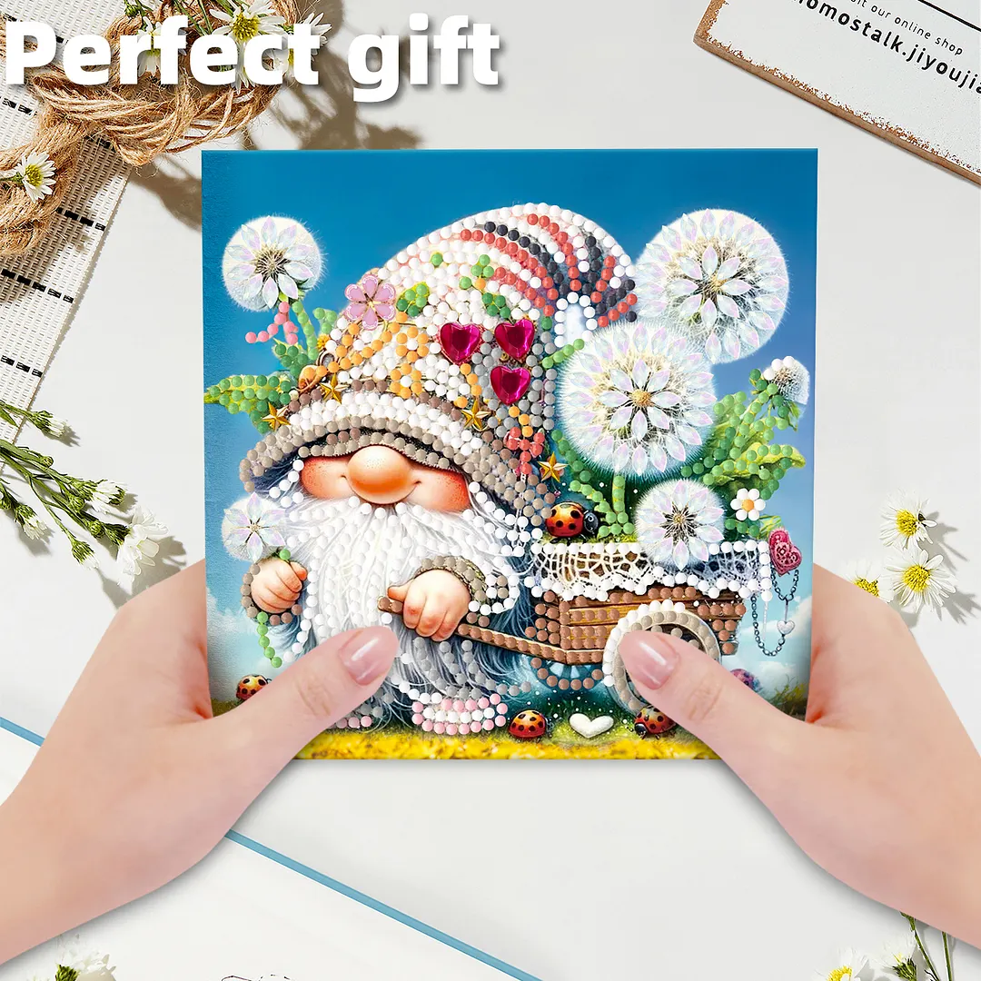 6pcs Goblin DIY Diamond Painting Greeting Card Kits with Envelopes Diamond Art Greeting Cards Diamond Art Cards Kits for Adults DIY Crafts Family Friend Gifts