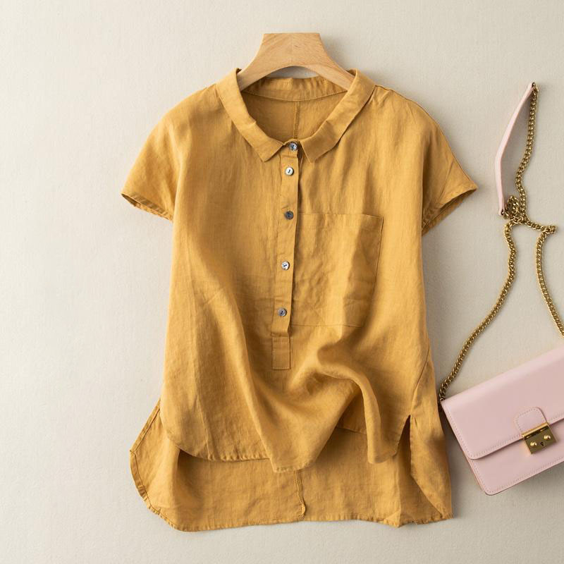Cotton and Linen Vintage Loose Shirt