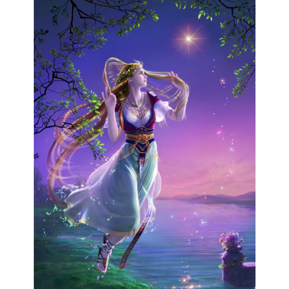 

Lady Of Lake-Special Shape Diamond Painting-30*40CM, 501 Original