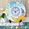 DIY Glass Mosaic Tiles Crafts Kits Handmade Clock Home Decor Gifts