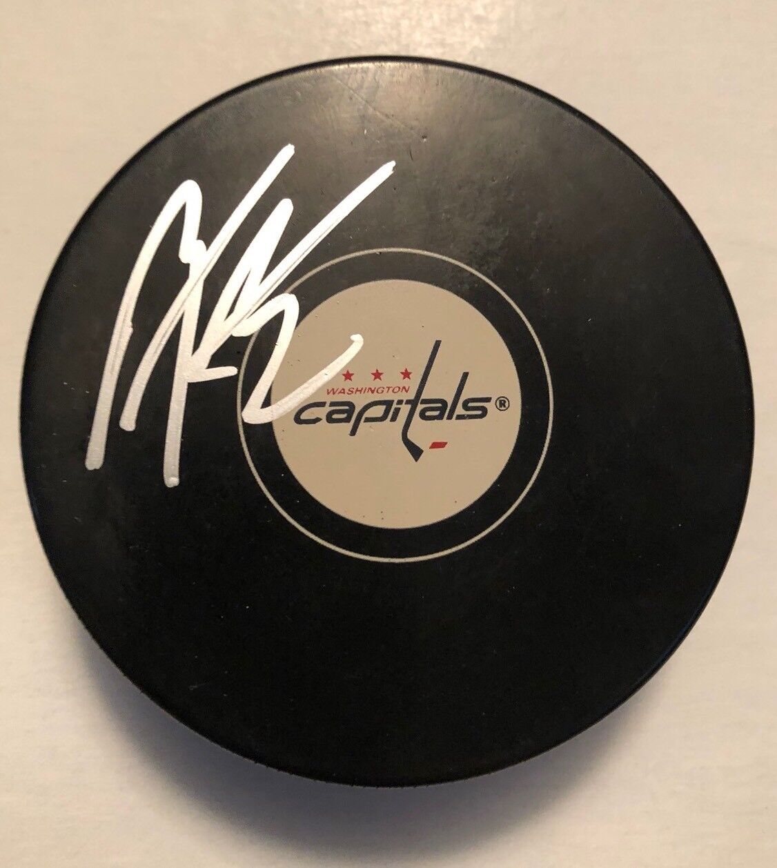 Barry Tratz Hand SIGNED Logo Puck AUTOGRAPH Washington Capitals Playoffs