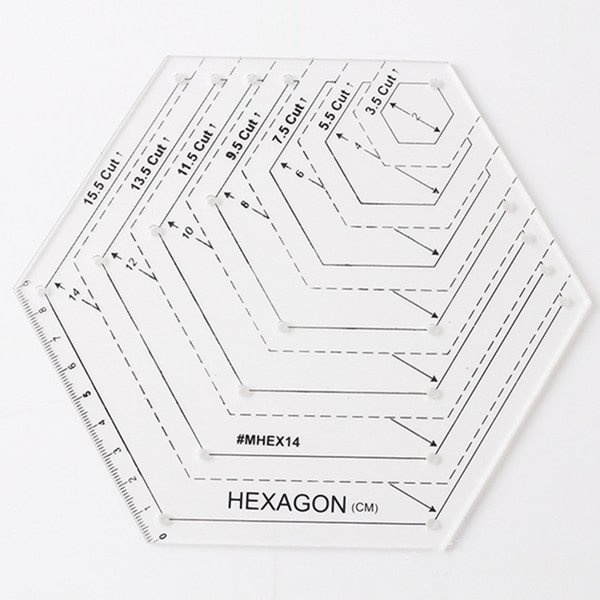 Hexagon Quilting Ruler