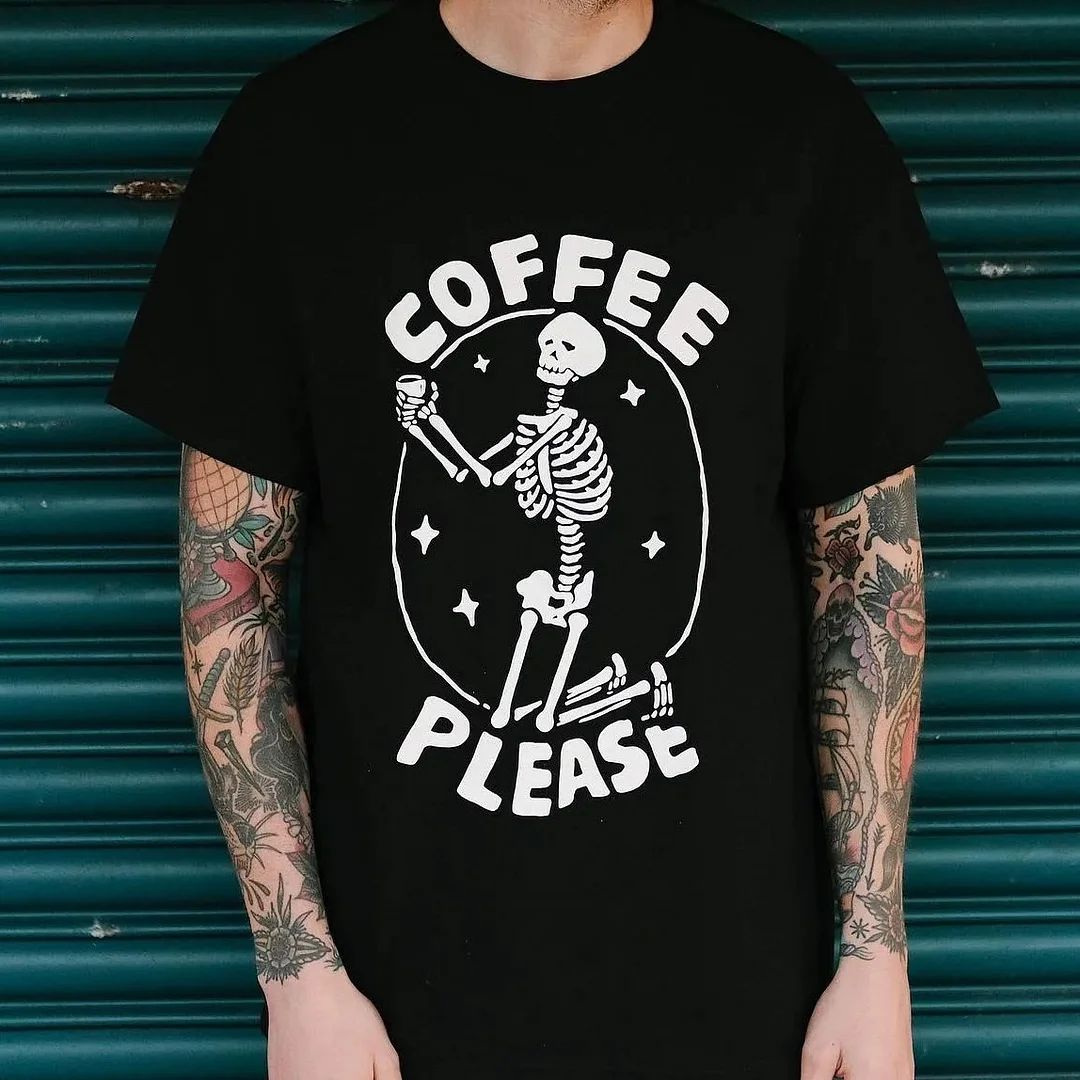 Coffee Phlase Printed Men's T-shirt -  