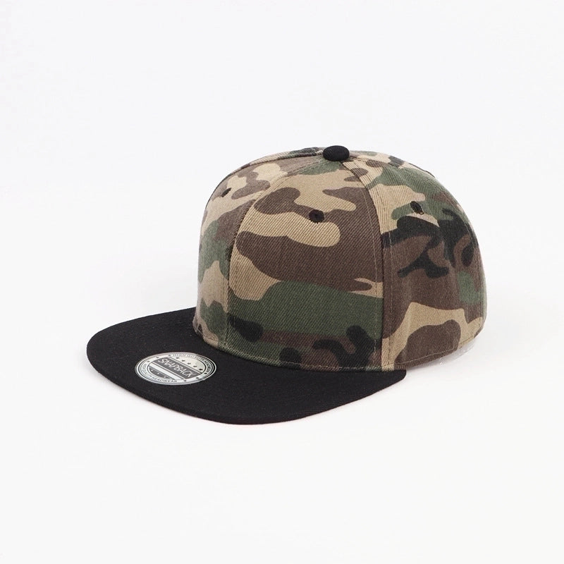 Unisex Fashion Color Block Solid Color Camouflage Flat Eaves Baseball Cap