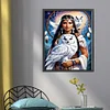 Beauty And Owl - 11CT Counted Cross Stitch - 40*50cm