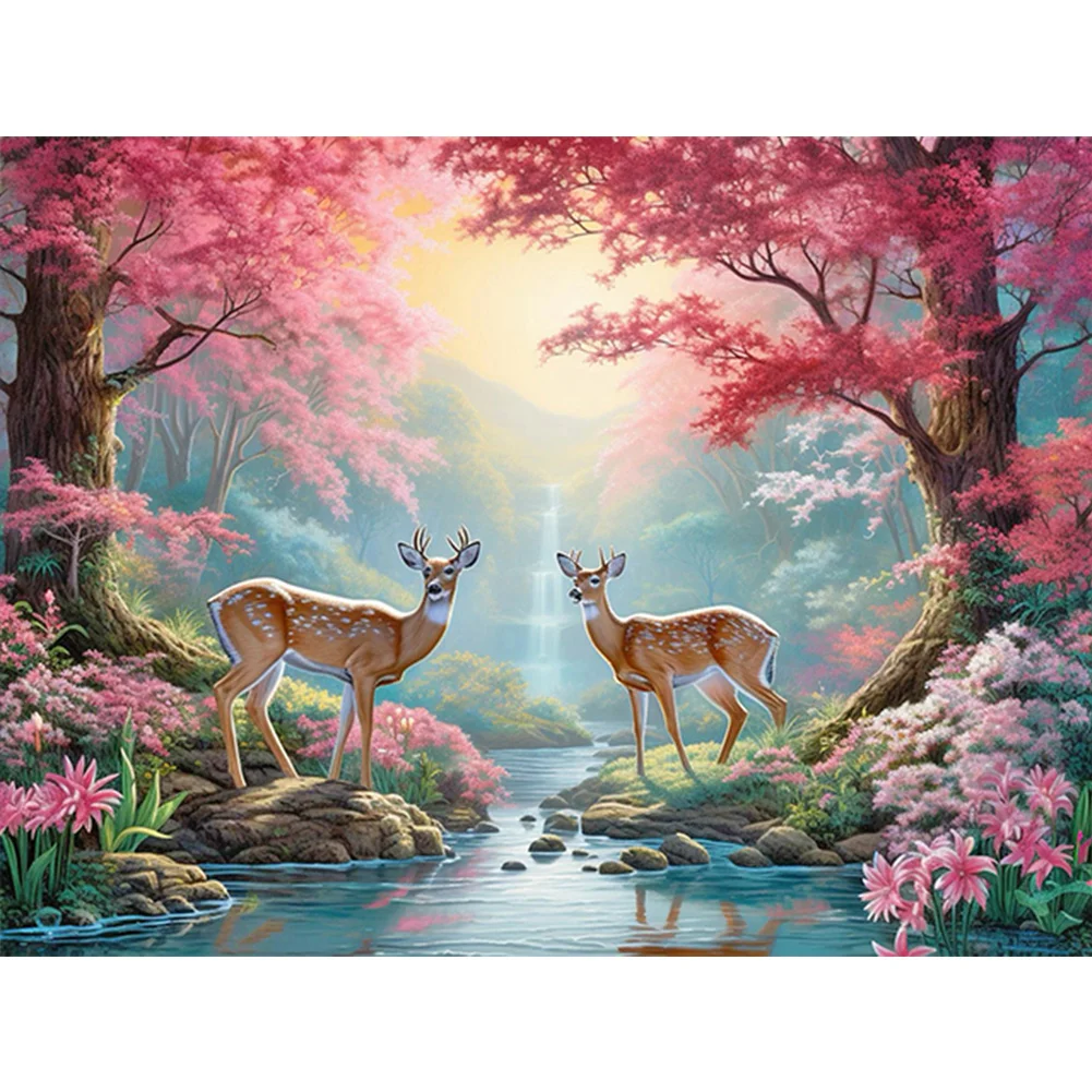 Diamond Painting - Full Round Drill - Deer(Canvas|40*30cm)