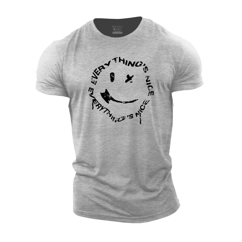 Cotton Everything's Nice Graphic Men's T-shirts tacday