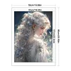 (Big Size) Silver-Haired Butterfly Girl - 11CT Stamped Cross Stitch 50*65cm/19.69*25.59in