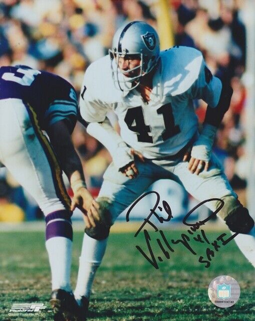 Phil Villapiano Signed - Autographed Oakland Raiders 8x10 inch Photo Poster painting