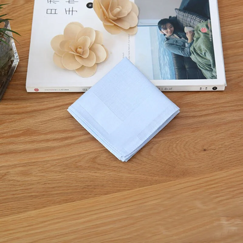 Handkerchiefs Women Cotton Plaid Retro High Quality Elegant Square Towel Pocket Womens Trendy Korean Style Ladies Simple Casual