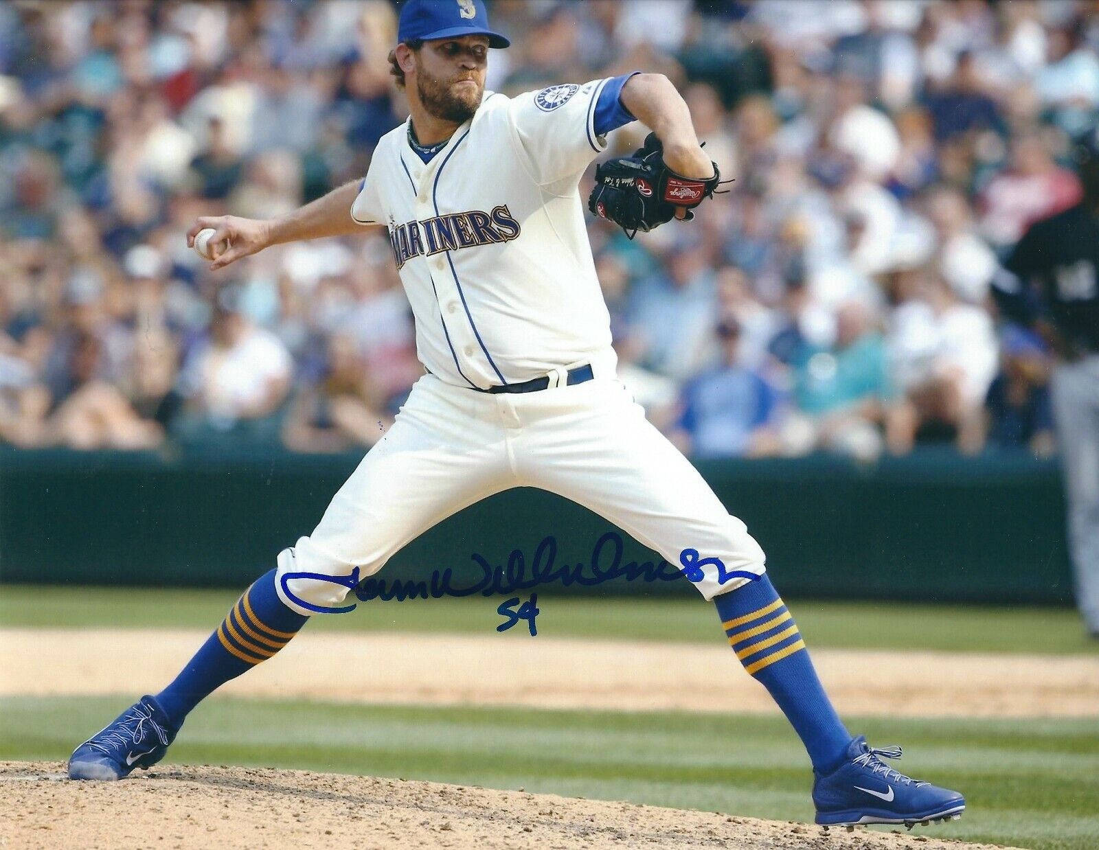 Signed 8x10 TOM WILHELMSEN Seattle Mariners Autographed Photo Poster painting - COA