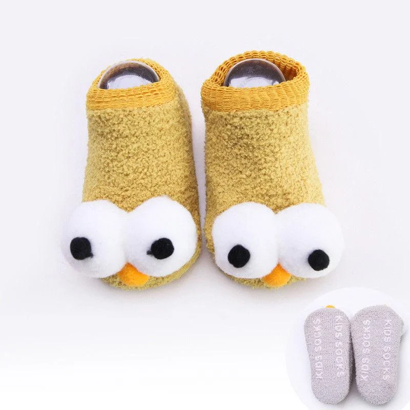 2018 Brand New Cute Newborn Infant Kids Baby Girls Boys Socks Big Eyes 6 Colors Cartoon Cotton Winter Warm Socks Outfit 0-3Y