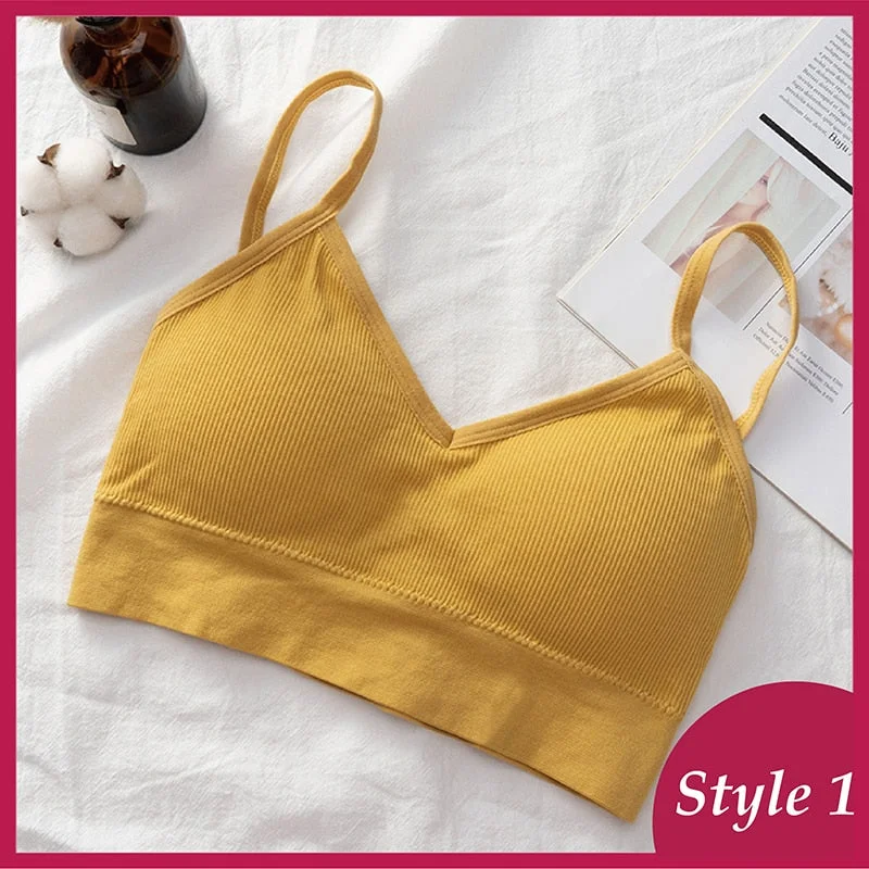 Women Crop Top Female Tube Top Seamless Underwear Cropped Bra Backless Intimates Sexy Lingerie Sports Padded Bralettes Tube Tops