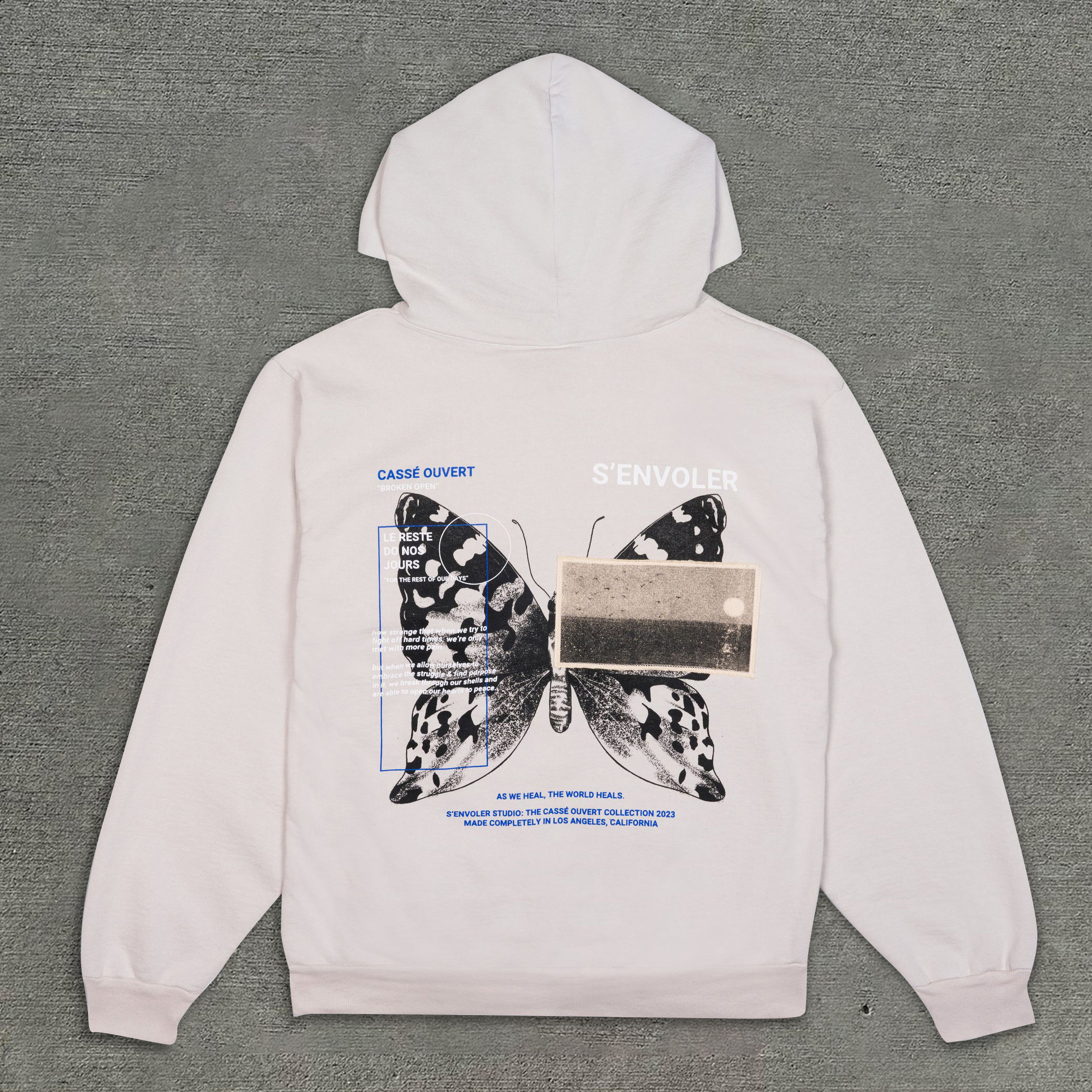 Stylish butterfly pattern loose hoodie