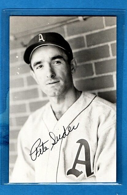 1941-54- PETE SUDER-PHILADELPHIA A'S VINTAGE AUTOGRAPHED Photo Poster painting-(d.2006)